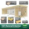 16X4 Dog Kennel (4ft Height) Flat Packed