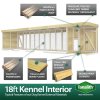 18X4 Dog Kennel (4ft Height) Flat Packed