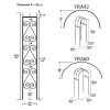 York Scroll Metal Garden Rose Arch Arbour Gothic Design