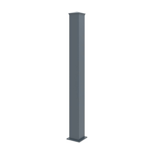Harrogate Aluminium Garden Gate Latch Post Grey Blank 180cm High