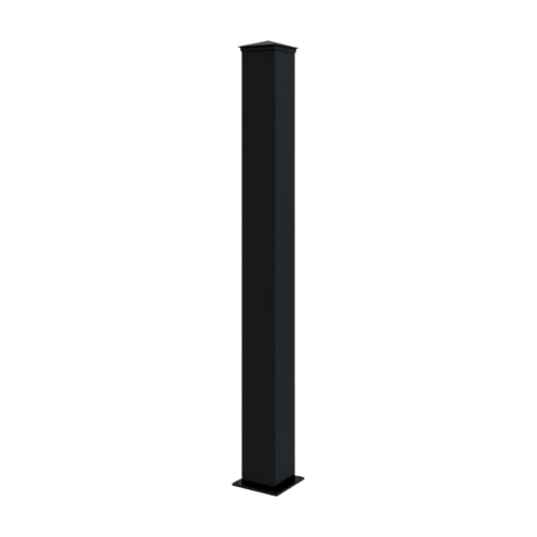 Harrogate Aluminium Garden Gate Latch Post Black Blank 180cm High