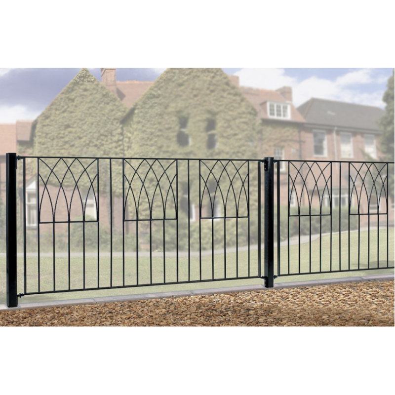 Abbey Modern Fence Metal Fencing Panel 81cm High