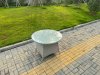 Fimous Rattan Garden Furniture Set with 1 Medium Round Coffee Table & 4 Seater Chairs Light Grey Mixed