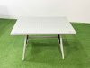 Fimous 9 Seater Garden Outdoor Rattan Furniture Set Rattan Corner Sofa Oblong Dining Table with Armchair 2 Big Footstools Light Grey Mixed