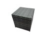 Fimous 8 Seat Outdoor Wicker PE Rattan Garden Furniture Set Dining Table Sofa Set with Side Table 2 Small Stools Dark Grey Mixed