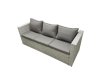 Fimous Rattan Garden Furniture Set Outdoor 10 Seater Patio Dining Sets with Glass Top Dining Table 2 Side Tables Light Grey Mixed