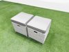 Fimous Light Grey PE Wicker Rattan Garden Furniture Set Sofa Set Reclining Adjustable Chair Oblong Coffee Table 7 Seater 3 Stools Side Table