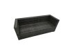 Fimous 6 Pieces Outdoor PE Rattan Garden Furniture Corner Sofa Oblong Coffee Table Set with Cushions 2 Big Footstools Dark Grey Mixed