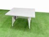 Fimous Rattan Garden Furniture Dining Set 7-seater Patio Rectangular Table 3 Seater Sofa Set with Side Table Big Stool Light Grey