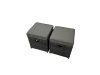 Fimous Rattan Garden Furniture Set Outdoor 8 Seater Patio Dining Corner Sofa Sets with Dining Table 2 Small Footstools Dark Grey Mixed