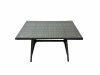 Fimous Rattan garden furniture Patio Furniture Sets with Dining Table Chair Side Table Dark Grey Mixed