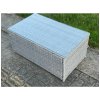 Fimous Light Grey Outdoor Rattan Garden Furniture Set Corner Sofa With 2 Coffee Table