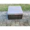 Fimous 7 Seater Wicker PE Rattan Garden Furniture Sofa Set Outdoor Adjustable Rising Lifting Dining Table Set with Big Footstool Dark Grey Mixed