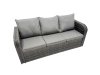 Fimous Garden Rattan Outdoor Furniture Set 13 Seater with 3 Seater Sofa 4 Stools Dark Grey