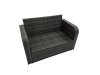 Fimous 8 Seat Outdoor Wicker PE Rattan Garden Furniture Set Dining Table Sofa Set with 2 Big Stools Dark Grey Mixed