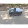 Fimous Rattan Oblong Coffee Table Outdoor Garden Furniture Patio Furniture Dark Grey Mixed