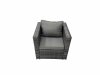 Fimous Rattan garden furniture Patio Furniture Sets with Dining Table 3 Stools Dark Grey Mixed