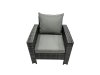 Fimous 8 Seater Wicker PE Rattan Furniture Outdoor Dining Table Double Seat Sofa 4 Stools Set Dark Grey Mixed