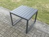 Fimous Aluminium 6 Pieces Garden Furniture Sofa Set with Cushions 8 Seater Outdoor Patio Set with Square Coffee Table 2 Small Footstools Side Table Dark Grey