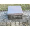 Fimous Dark Grey Mixed Square Rattan Foostool Outdoor Garden Furniture Accessory