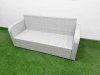 Fimous PE Rattan Lounge Sofa Set 9 Seater Outdoor Garden Furniture Set with Oblong Coffee Table 3 Seater Sofa 2 Side Table Light Grey