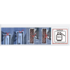 Fimous Rattan Outdoor Garden Furniture Sofa Set Gas Fire Pit Dining Table Gas Heater with Love Sofa 2 Big Footstool Dark Grey Mixed