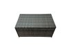 Fimous 8 Seater Garden Outdoor Rattan Furniture Set Patio Corner Sofa Rectangular Coffee Table with Side Table 2 Big Stool Dark Grey