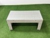 Fimous Rattan Garden Furniture Set Outdoor 10 Seater Corner Sofa Sets with Oblong Coffee Table Chair Big Footstools Light Grey Mixed