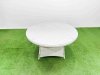 Fimous Wicker PE Rattan Garden Furniture Set Patio Outdoor 6 Chairs Plus Big Round Table Set Light Grey Mixed