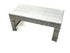 Fimous Garden Outdoor Rattan Furniture Set with Sofa Coffee table 2 Small Footstools Dark Grey Mixed