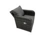 Fimous 3 Seater Sofa Reclining Chair Coffee Table Set Rattan Garden Outdoor Furniture Set with Side Table 4 Stools Dark Grey Mixed