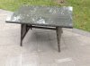 Fimous Outdoor Rattan Garden Furniture Set Corner Sofa Dining table With 2 PC Footstools