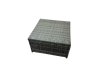 Fimous 12 Seat Poly Rattan Outdoor Patio Coffee Table Corner Sofa Set with 4 Stools 2 Chairs for Garden Backyard Dark Grey Mixed
