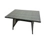 Fimous 7 Seater Wicker PE Rattan Furniture Outdoor Dining Table Double Seat Sofa 3 Stools 2 Side Table Set Dark Grey Mixed