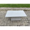 Fimous Outdoor PE Rattan Garden Funiture Set Height Adjustable Rising Lifting Table Sofa Dining Set with 2 Big Footstools