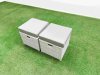Fimous Light Grey PE Wicker Rattan Garden Furniture Set Sofa Set Reclining Chair Firepit Dining Table 7 Seater 3 Stools Side Table