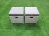 Fimous Rattan Garden Outdoor Furniture Set 9 Seater Rattan Garden Sofa Set with 3 Footstools 2 Side Tables Light Grey Mixed