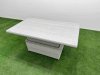 Fimous Outdoor Garden Furniture Sets 7 Seater Wicker Rattan Furniture Sofa Sets with Adjustable Lifting Dining or Coffee Table high Back Lounge Sofa Big Footstool 2 Side Table Light Grey