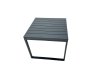 Fimous Outdoor Garden Furniture Set Aluminium Lounge 3 Seat Sofa Oblong Coffee Table Sets with 4 Stools 2 Side Tables Dark Grey