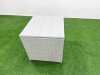 Fimous PE Rattan Garden Furniture Set Reclining Chair Sofa Lounge Sofa Set Square Coffee Table Side Table Light Grey