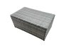 Fimous Rattan Garden Furniture Dining Set 9-seater Patio Coffee Table Sofa Set with 2 Small Stools 2 Side Tables Dark Grey Mixed