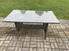 Fimous 10 Seater Outdoor Rattan Garden Furniture Set with Rectangular Dining Table 2 Big Footstool 2 Armchiars Patio Wicker Corner Sofa Set Dark Grey Mixed