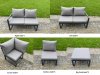 Fimous 8 Pieces Aluminium Garden Furniture Set with Cushions, Patio Furniture Set with Adjustable Rising Lifting Dining Table Big Footstool Dark Grey