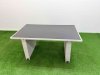Fimous Wicker PE Rattan Garden Furniture Set Patio Outdoor 6 Chairs Plus Rectangular Dining Table Set Light Grey Mixed