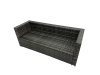Fimous Outdoor PE Rattan Sofa Set with Dining Table Patio Garden Furniture Sets with 2 Chairs Dark Grey Mixed