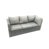 Fimous 7 Seater PE Rattan Corner Sofa Set Rectangular Dining Table Set With Seat And Back Cushion