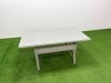 Fimous Rattan Garden Furniture Set with Rectangular Dining Table And Dining Chairs 6 Seater Light Grey Mixed