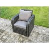 Fimous Outdoor Rattan Garden Furniture Sofa Set Lounge Sofa Dining Table Height Adjustable Rising Lifting Table Reclining Arm Chairs 8 Seater