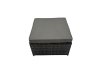 Fimous Rattan Garden Outdoor Furniture Set 3 Seater Sofa Square Coffee Table Set with 3 Stools Dark Grey Mixed