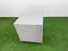 Fimous PE Rattan Garden Furniture Set Reclining Chair Sofa Lounge Sofa Set Oblong Coffee Table Side Table 2 Big Footstool Light Grey